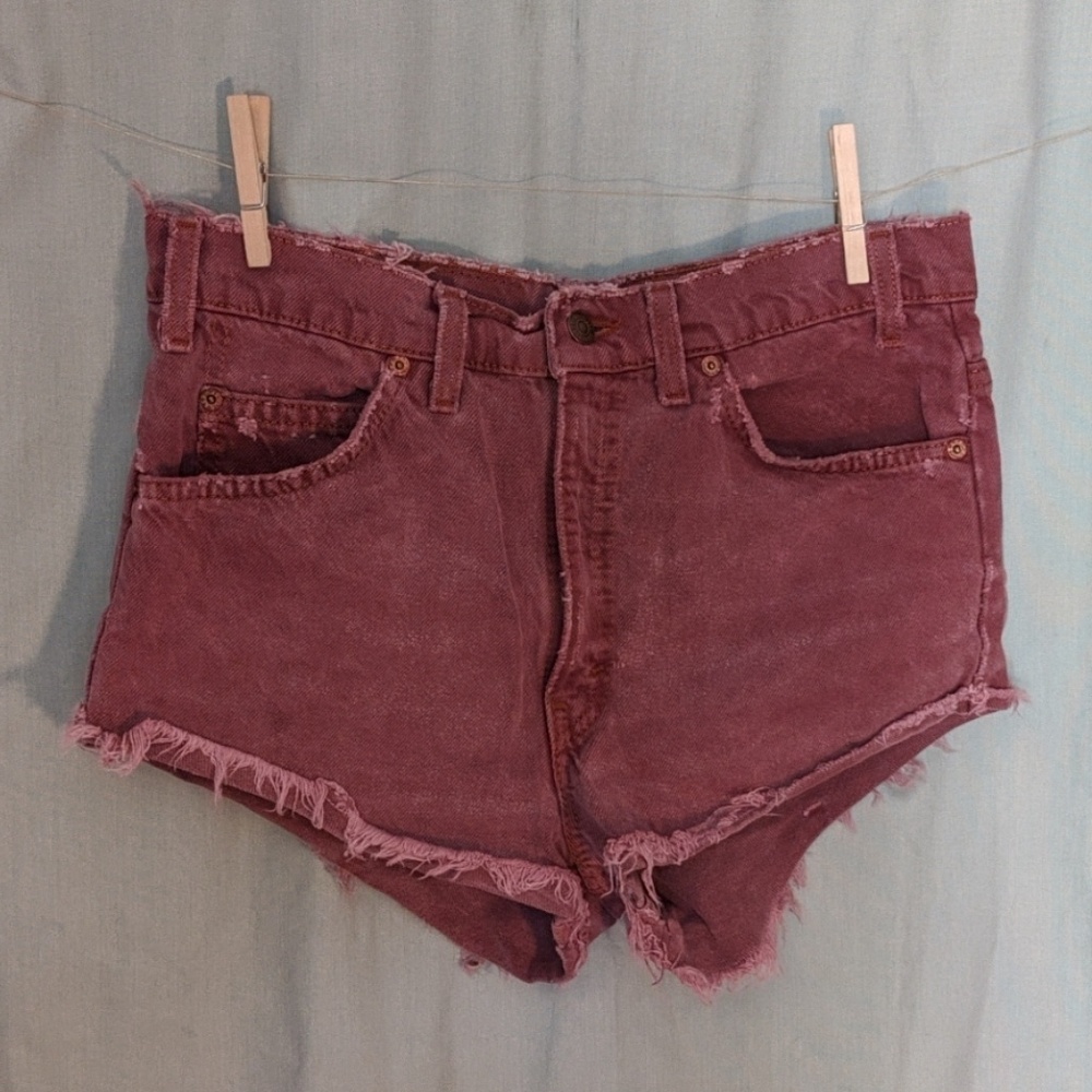 Levi's Cranberry High Waisted Shorts